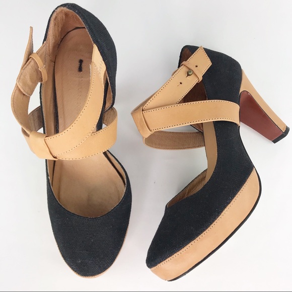 Anthropologie Shoes - Anthropologie Schuler Suffolk Crossed Heel Size 7